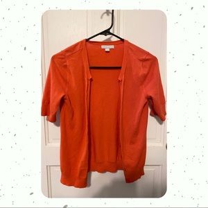 New York and Co Orange Cardigan